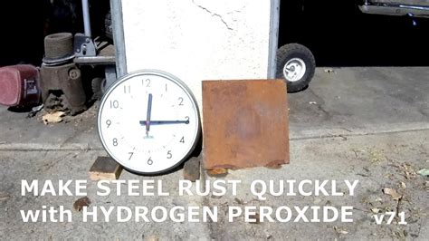 rusting metal with hydrogen peroxide